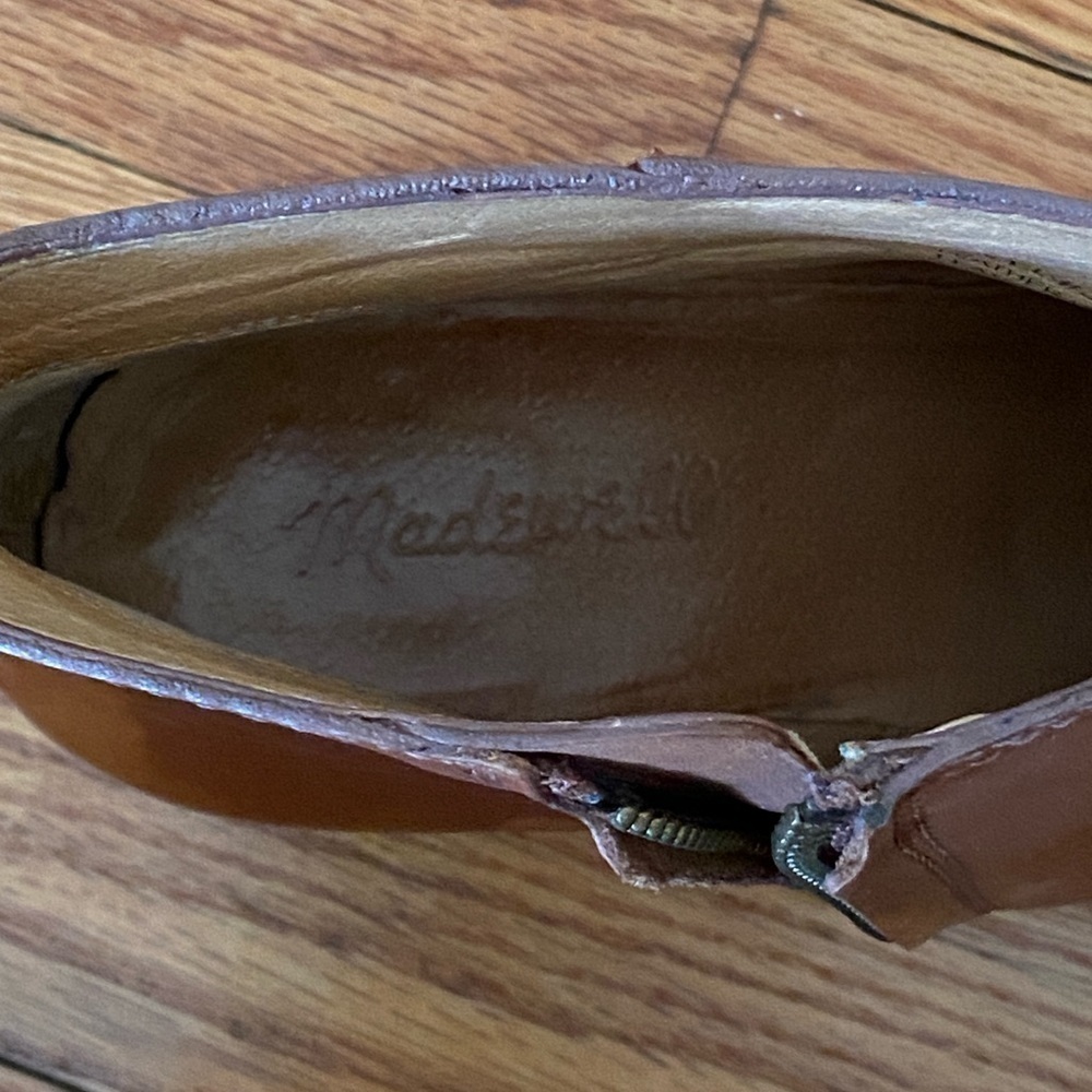Madewell Booties Warm Cinnamon Leather Size 11 - Picture 7 of 12